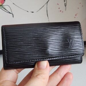 Louis Vuitton Black Epi Leather Key Holder